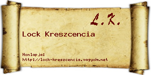 Lock Kreszcencia névjegykártya